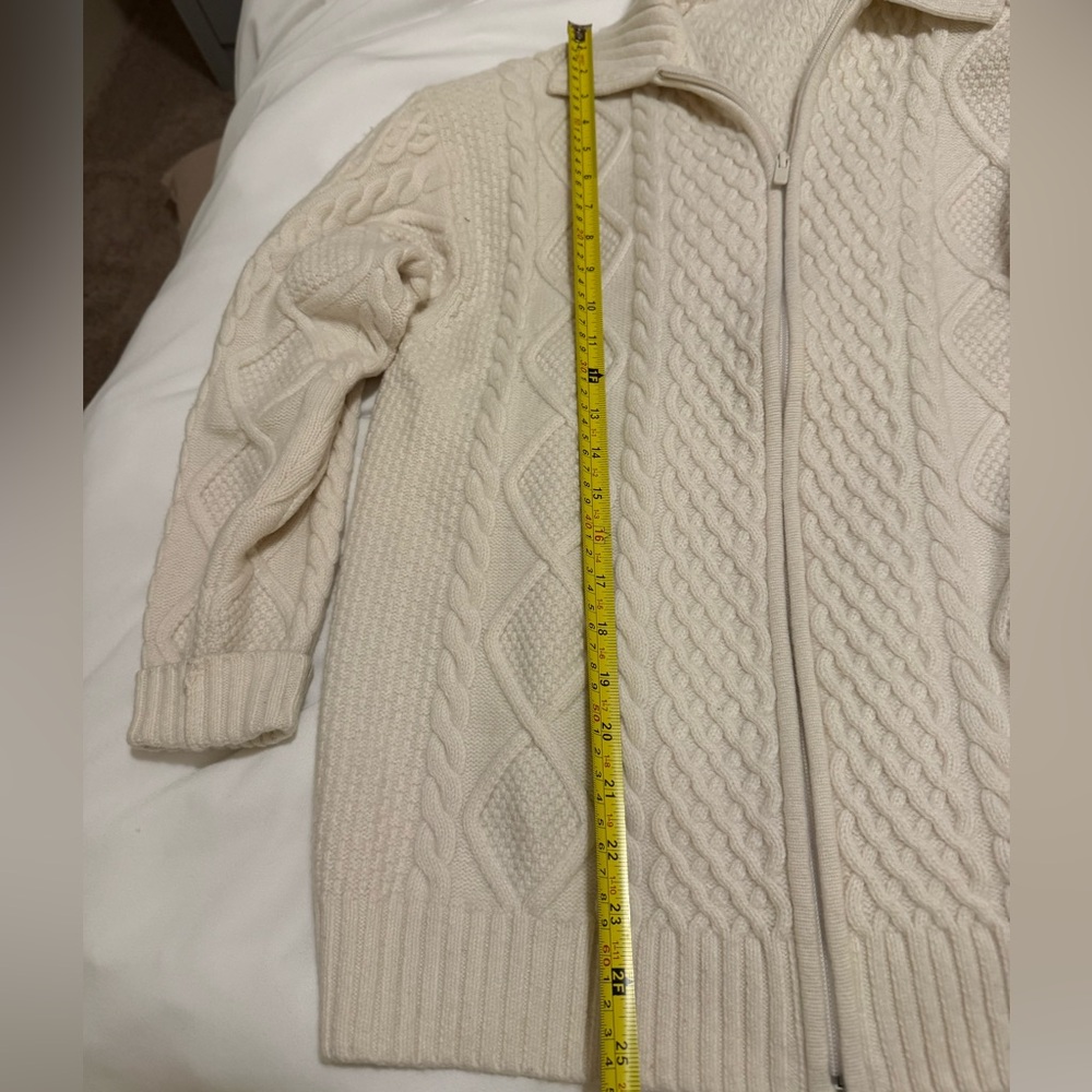 Sunday Best Aritzia Cable Knit Zip Up Sweater - Picture 5 of 5
